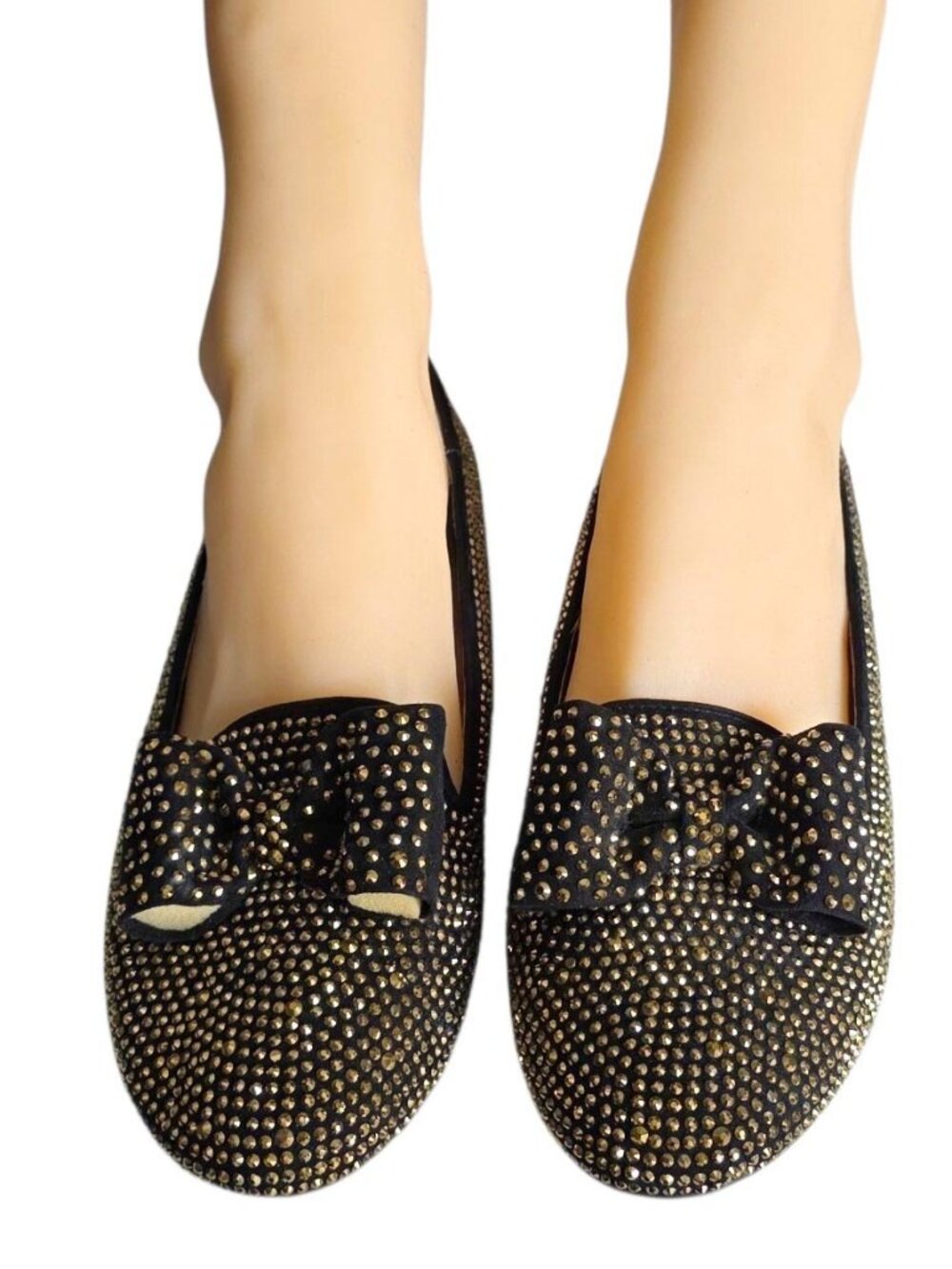 Steve Madden Crystal Bow Flat Shoes